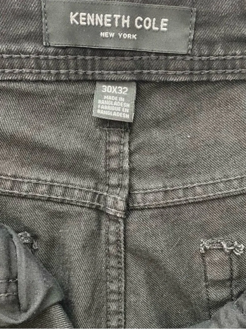 Kenneth Cole Men's Slim Fit Stretch Denim Black Jeans 30W x 32L